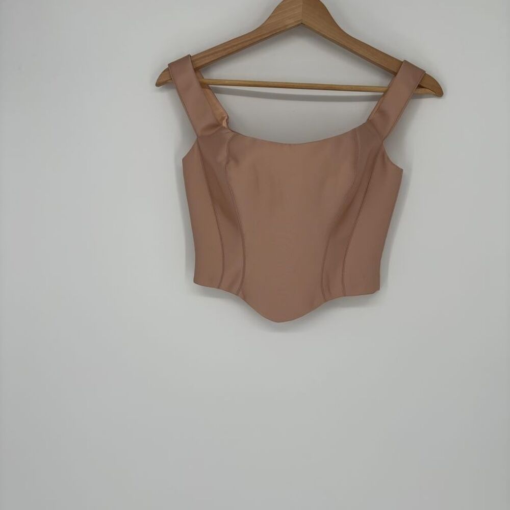 Rozie Corsets Satin Bustier Top in Blush